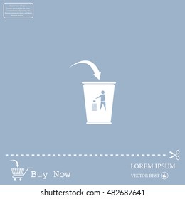 ballot box web icon. vector design