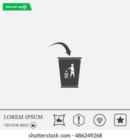 ballot box web icon. vector design