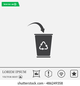 ballot box web icon. vector design