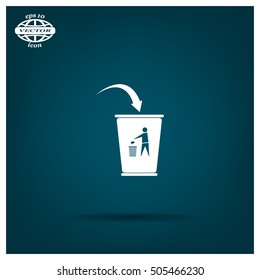 ballot box web icon. vector design