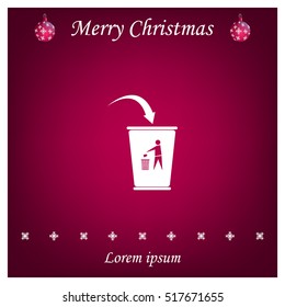 ballot box web icon. vector design