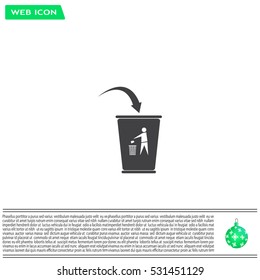 ballot box web icon. vector design