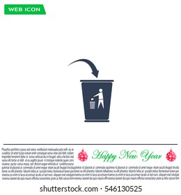 ballot box web icon. vector design