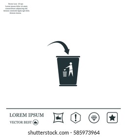 ballot box web icon. vector design