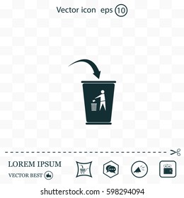 ballot box web icon. vector design