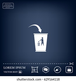 ballot box web icon. vector design