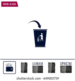 ballot box web icon. vector design