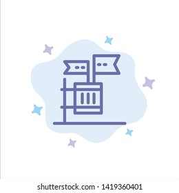 Ballot, Boycott, Election, Garbage, Junk Blue Icon on Abstract Cloud Background