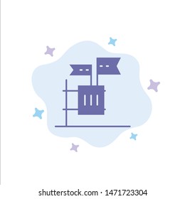 Ballot, Boycott, Election, Garbage, Junk Blue Icon on Abstract Cloud Background