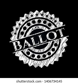 Ballot chalkboard emblem. Vector Illustration. Detailed.
