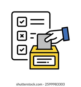 Ballot Check vector filled outline EPS 10 file