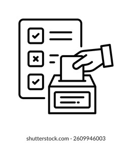 Ballot Check vector outline EPS 10 file