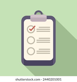 Opción de boleta para hacer lista de iconos de vector plano. Estado democrático. Informe electoral