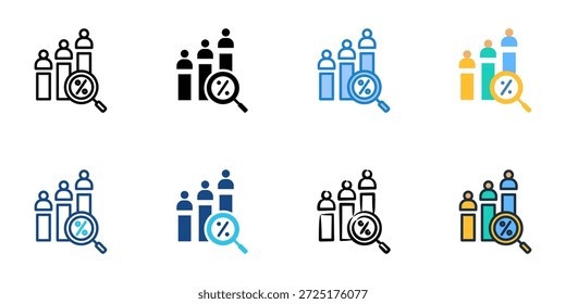 Los iconos de conteo de boletas establecen una colección de estilo múltiple. Trazo editable 
