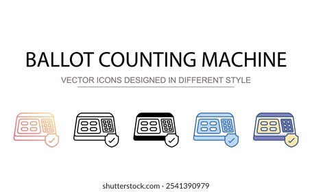 Ballot Counting Machine icon design with white background stock illustration