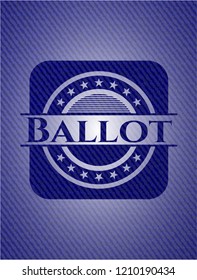 Ballot emblem with jean high quality background