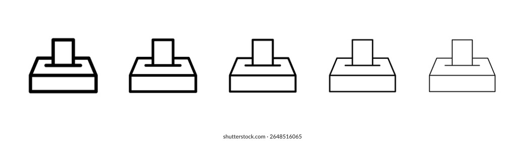 Ballot icon filled flat sign concept for web design.