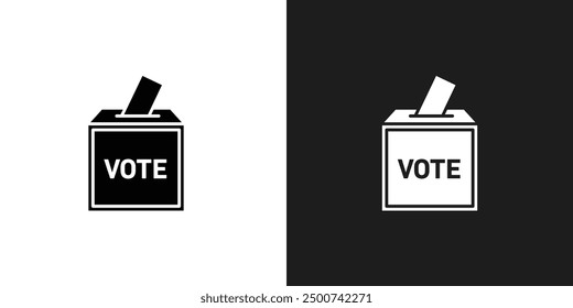 Ballot icon line art vector