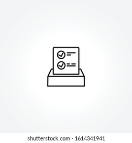 ballot icon on white background