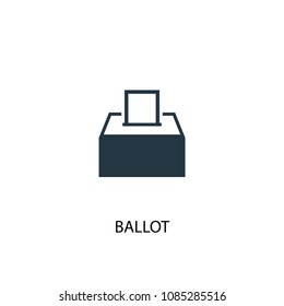 Ballot icon. Simple element illustration. Ballot concept symbol design from Elections collection. Can be used for web and mobile.