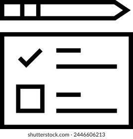 ballot icon. Thin linear style design isolated on white background