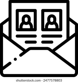 icono de papeleta. Diseño De Estilo Lineal Delgado Aislado Sobre Fondo Blanco