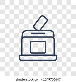 Ballot icon. Trendy linear Ballot logo concept on transparent background from Political collection
