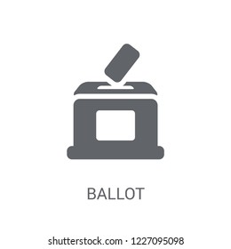 Ballot icon. Trendy Ballot logo concept on white background from Political collection. Suitable for use on web apps, mobile apps and print media.