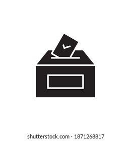 ballot icon vector illustration. vote glyph style icon design