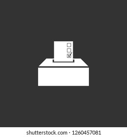 ballot icon vector. ballot sign on black background. ballot icon for web and app
