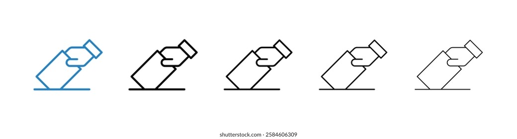 Ballot icons in five different stroke sizes