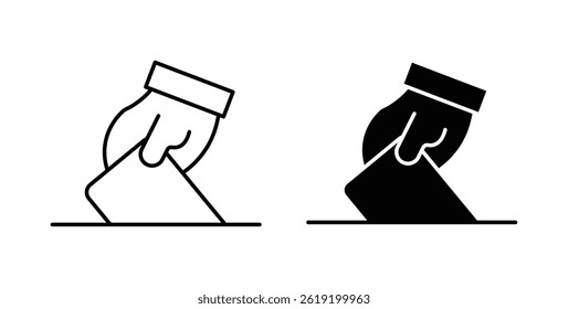 Ballot icons set in black colors on white background