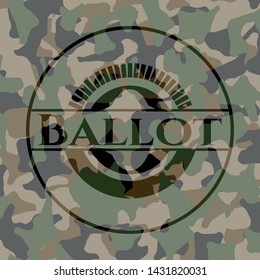 Ballot on camouflage pattern. Vector Illustration. Detailed.