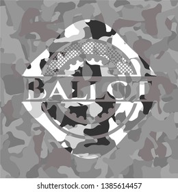 Ballot on grey camouflage pattern