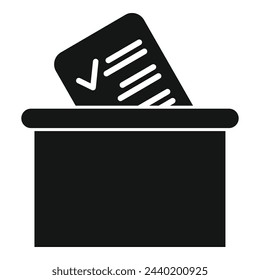 Ballot paper box icon simple vector. Speaker citizen. State place