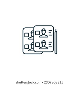 Ballot paper icon. Monochrome simple sign from election collection. Ballot paper icon for logo, templates, web design and infographics.