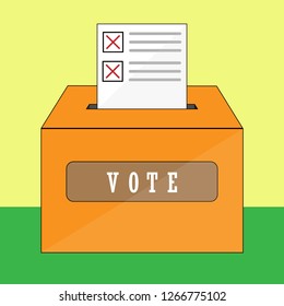 ballot paper inserted in the ballot box