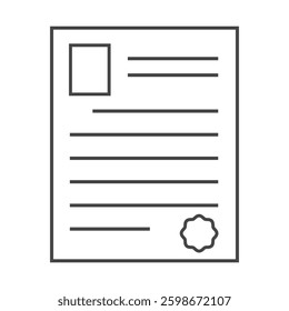 Ballot paper, personal file, leaflet. Identification card, ID card. Flat vector illustration isolated on white background.