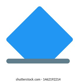 Ballot paper - traditional voting system isolated on the white background
