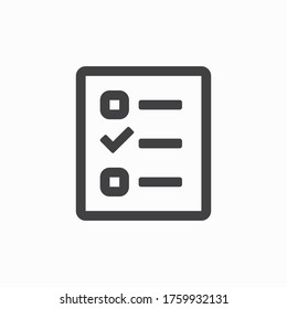 ballot paper vector icon eps check mark