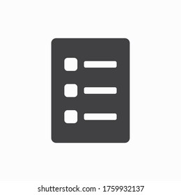 ballot paper vector icon eps check mark