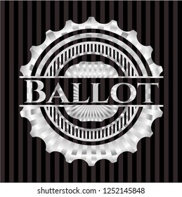 Ballot silvery shiny emblem