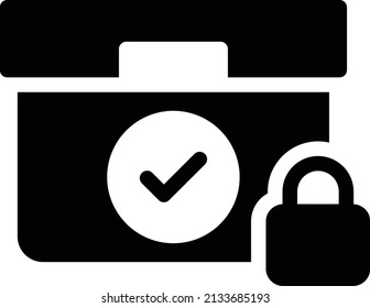 ballot vector glyph flat icon