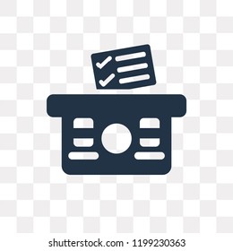 Ballot vector icon isolated on transparent background, Ballot transparency concept can be used web and mobile