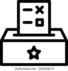 ilustración del vector de votación sobre un fondo transparente. Símbolos de calidad superior. Iconos vectoriales de línea delgada para el diseño de conceptos y gráficos. 
