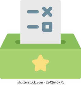 ilustración del vector de votación sobre un fondo transparente. Símbolos de calidad superior. Iconos vectoriales de color de línea para el concepto y el diseño gráfico.