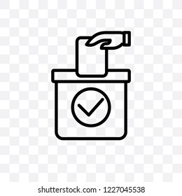 Ballot vector linear icon isolated on transparent background, Ballot transparency concept can be used for web and mobile