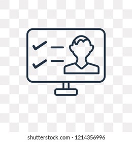 Ballot vector outline icon isolated on transparent background, high quality linear Ballot transparency concept can be used web and mobile