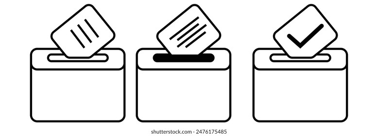 Ballot vote box icon. Election box. Ballot box. Eps 10.