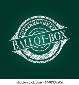 Ballot-box chalkboard emblem. Vector Illustration. Detailed.